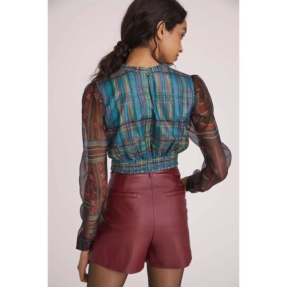 Anthropologie - Puff-Sleeved Organza Blouse size S - Picture 2 of 12